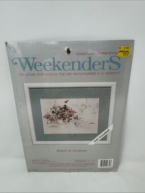 WEEKENDERS COUNTLESS CROSS STITCH KIT BASKET OF SUNSHINE CRAFT OPENED